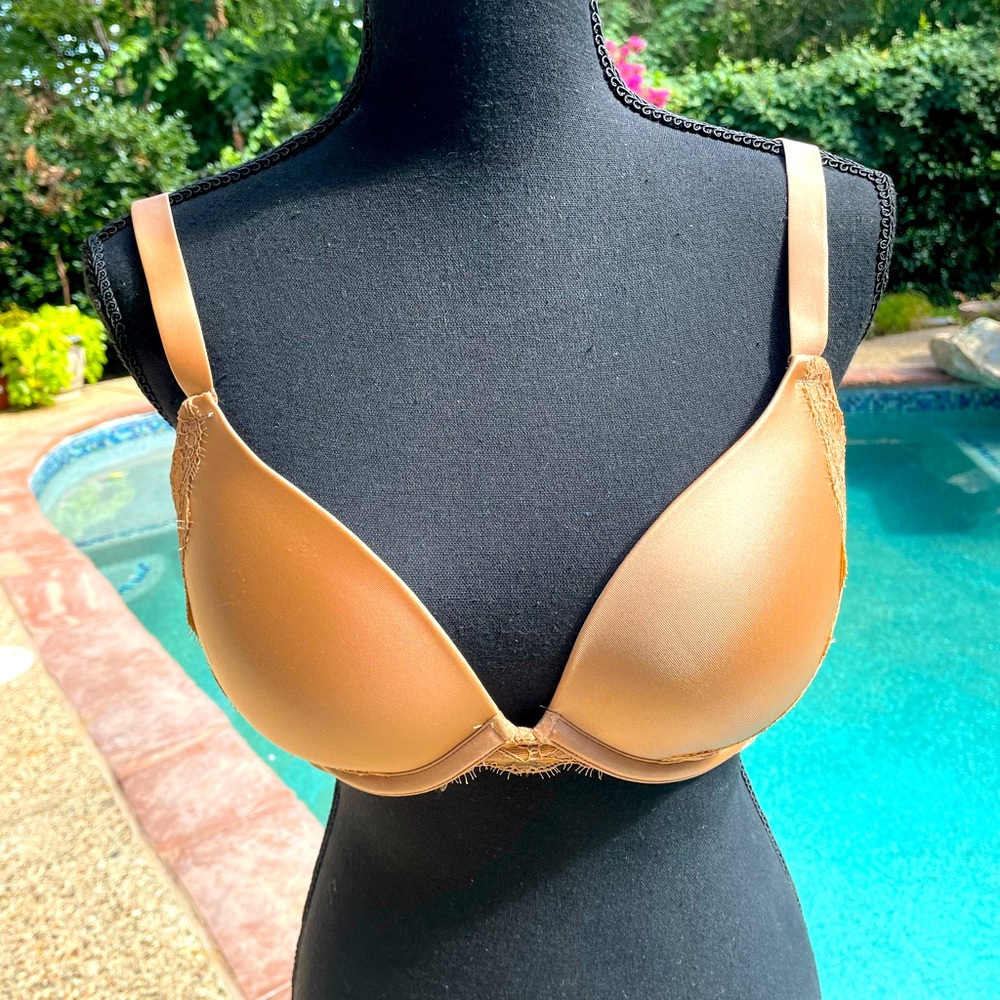 Ambrielle, underwire, plunge, push-up, Bra, size 36D